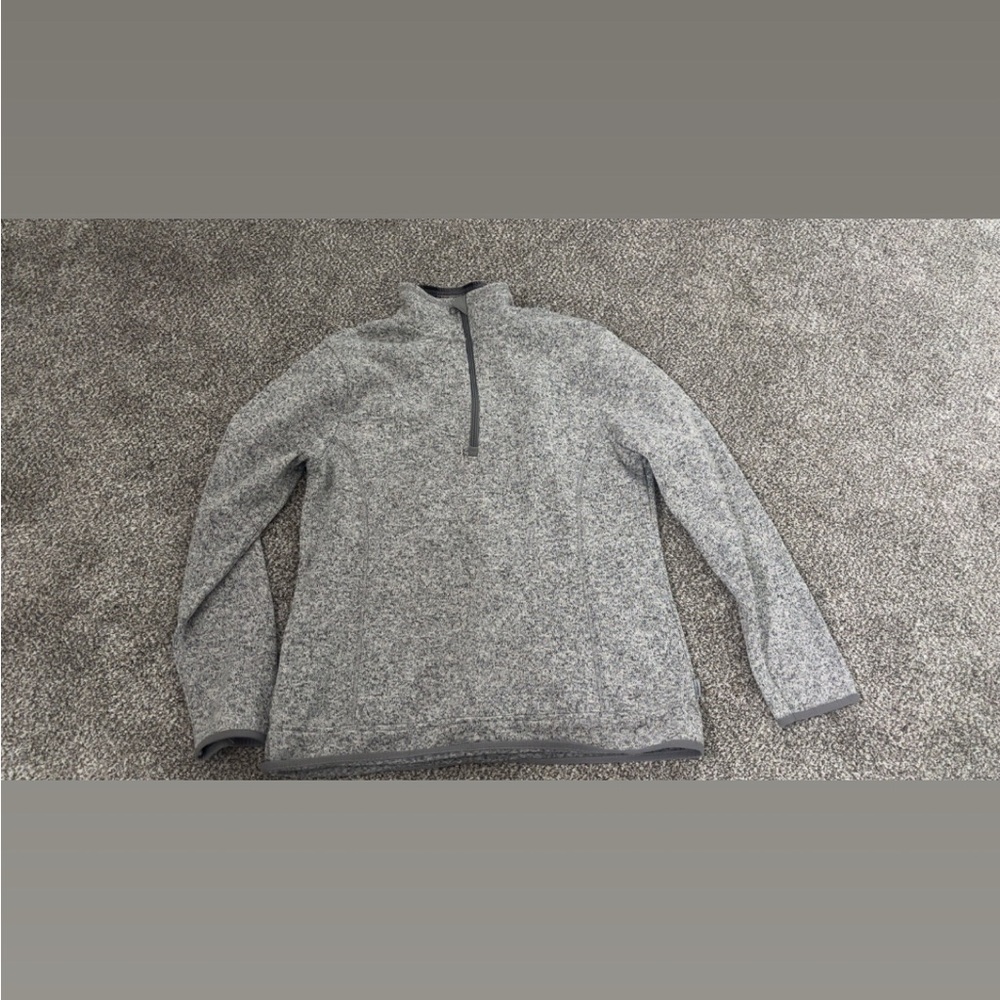 Eddie Bauer Zip Up Gray Sweater